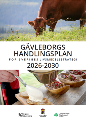 Omslag till en rapport med en ko och någon som serverar mat